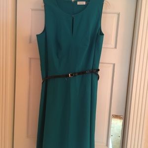 NWT Calvin Klein turquoise work dress